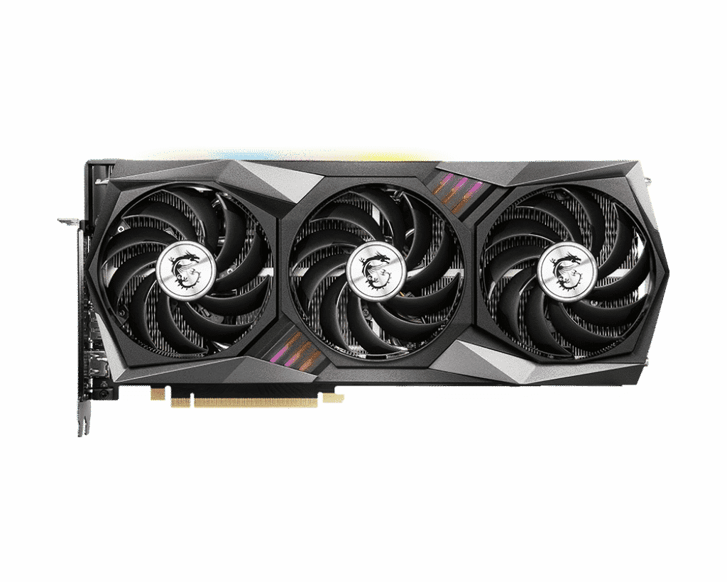 MSI GeForce RTX 3070 8GB GAMING X TRIO - Flat Fan View