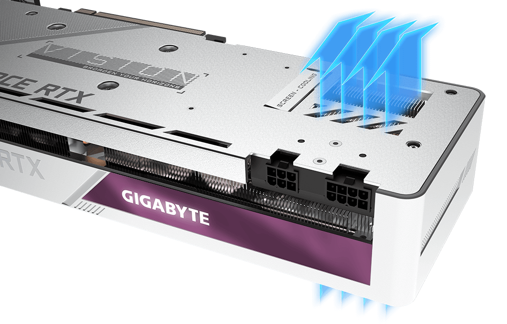 Gigabyte RTX 3070 VISION OC 8G Screen Cooling