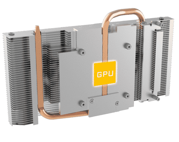 GIGABYTE GTX 1660 SUPER 6GB OC 6G Heatsink Illustration