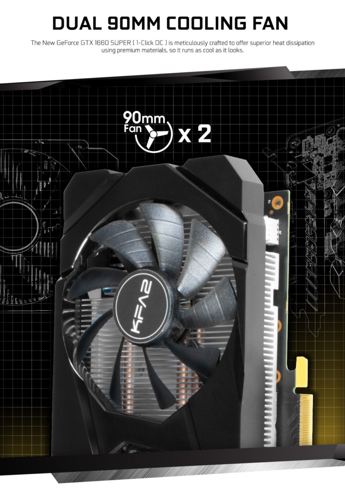 KFA2 GeForce GTX 1660 Super (1-Click OC) Cooling Promo Art