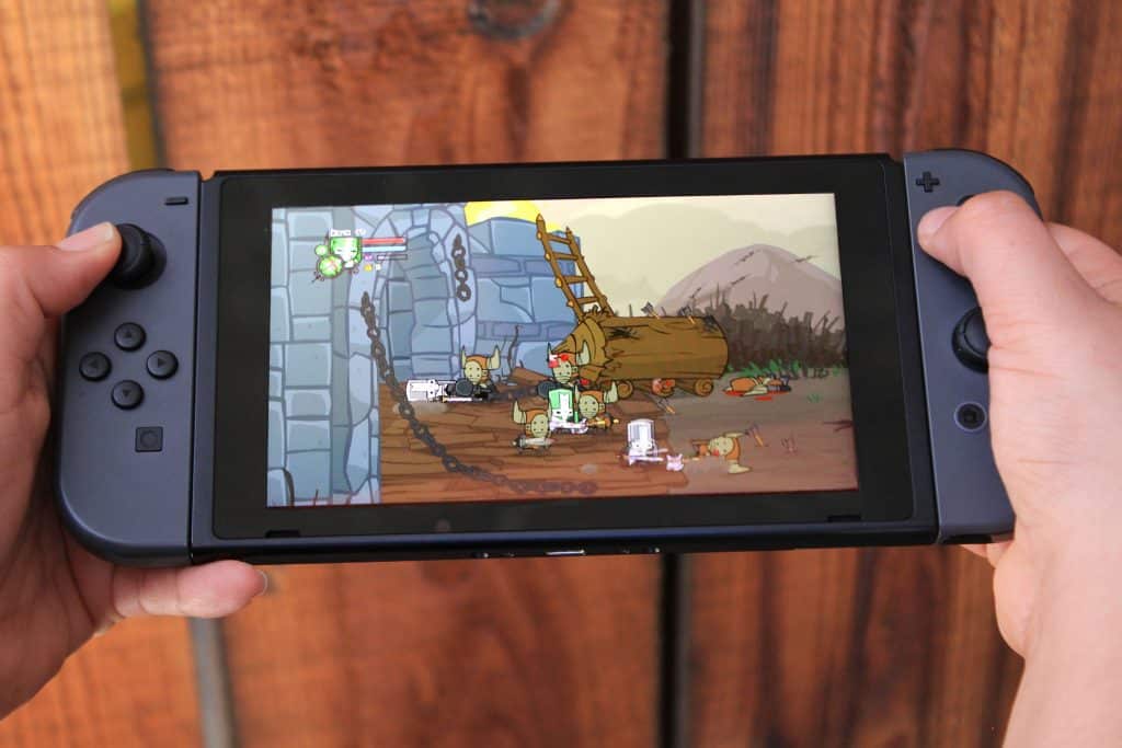 Nintendo Switch Grey in Handheld Mode