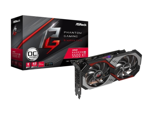 ASRock RX 5500 XT Phantom Gaming D 8G OC Box View