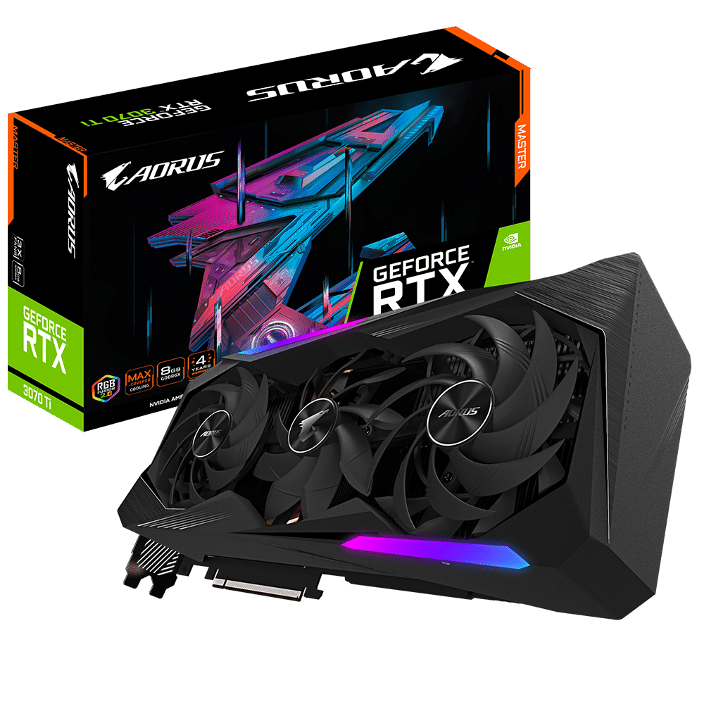Gigabyte AORUS GeForce RTX 3070 Ti MASTER Box View