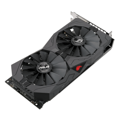 ASUS ROG Strix RX570 OC Edition 8GB Angled View