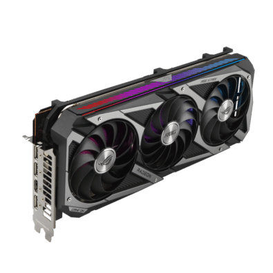 ASUS ROG Strix RX 6700 XT OC Edition Vertical Angled View