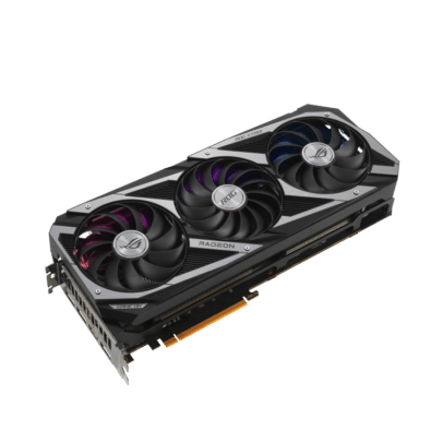 ASUS ROG Strix RX 6700 XT OC Edition Fan Angled View