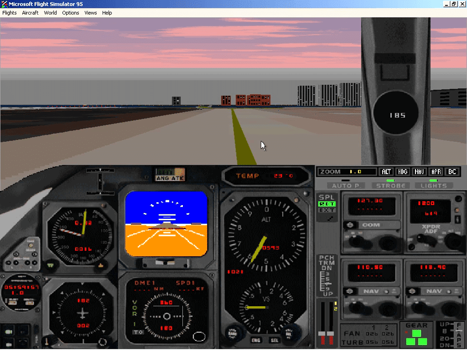 Microsoft Flight Simulator 1995 Screenshot