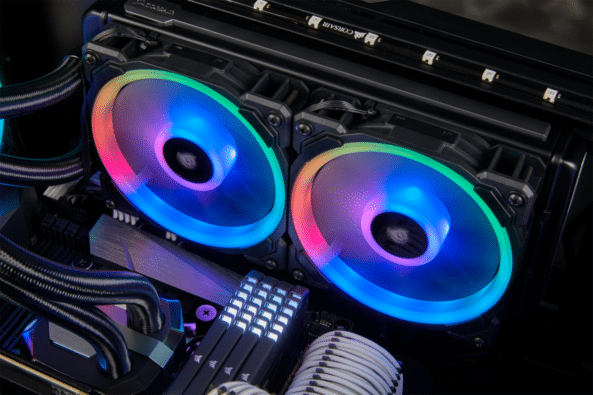 Black Corsair LL120 RGB PWM Case Fan Product Poster 5