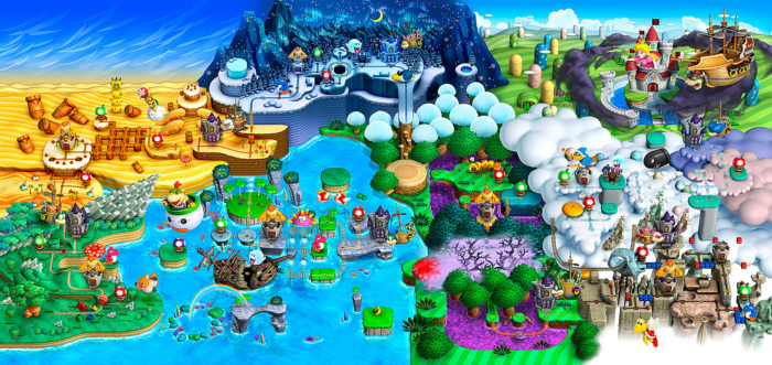 New Super Mario Bros U Deluxe Map