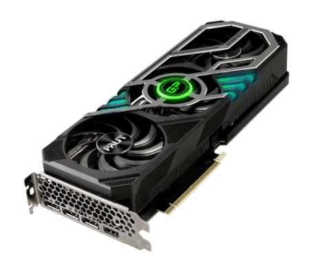 Palit RTX 3080 Ti GamingPro RGB Angled Flat View