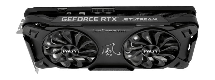Palit RTX 3070 Jetstream V1 LHR Side Angled View
