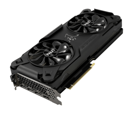 Palit RTX 3070 Jetstream V1 LHR Fan Angled View