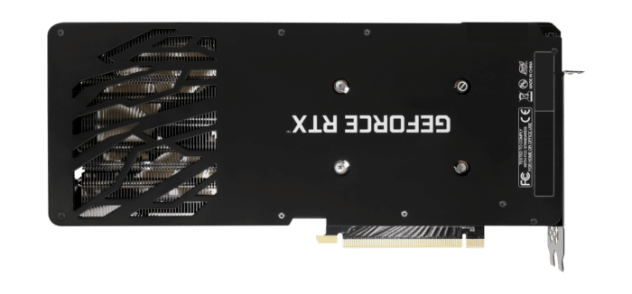 Palit RTX 3070 Jetstream V1 LHR Backplate View