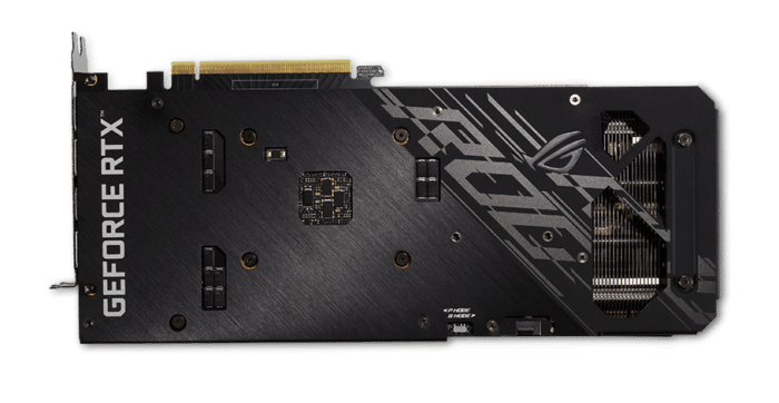ASUS RTX 3060 V2 OC Backplate View