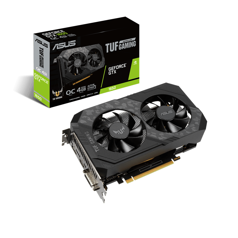 ASUS GTX 1650 OC TUF Gaming Box View
