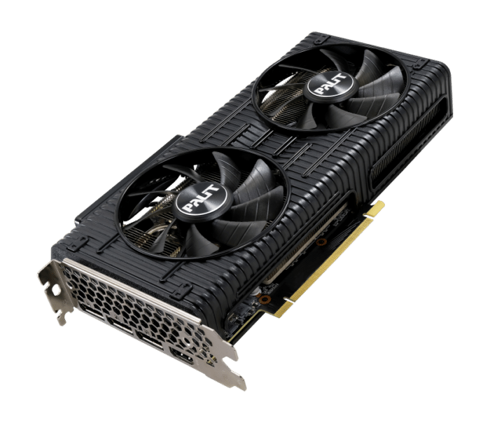 Palit RTX 3060 Dual 12G Angled Fan View