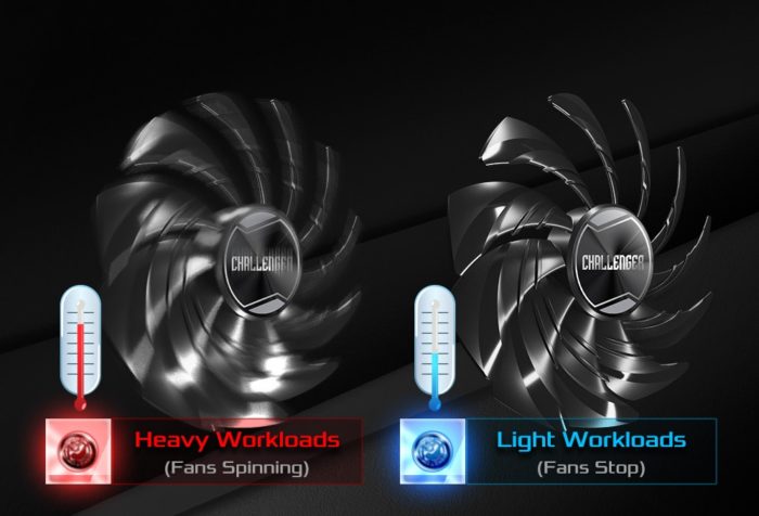 ASRock RX 6600 Challenger D 8GB Silent Cooling View