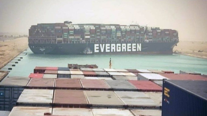 Evergreen Vessel Blocking the Suez Canal