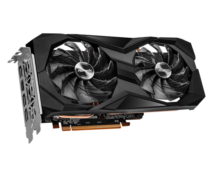 ASRock RX 6600 Challenger D 8GB Angled Fan View