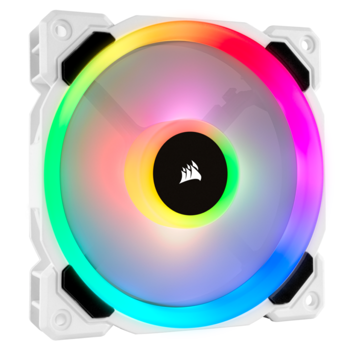 Corsair LL120 RGB LED 120mm PWM White Case Fan Single Pack View