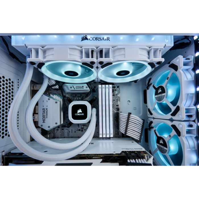 Corsair LL120 RGB LED 120mm PWM White Case View