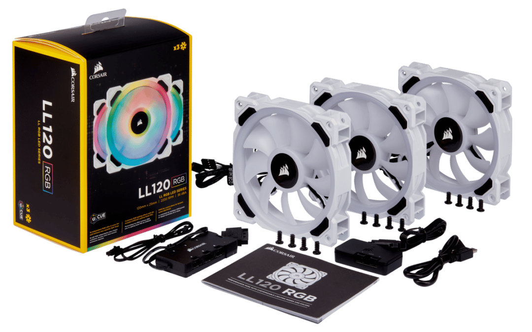 Corsair LL120 RGB LED 120mm PWM White Box View