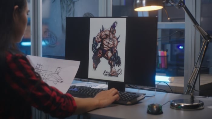 Graphic Designer at Work