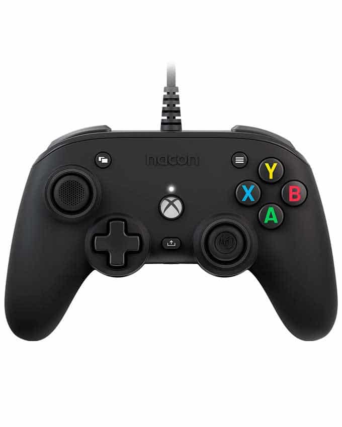 Nacon PRO Compact Controller Black Front Flat View
