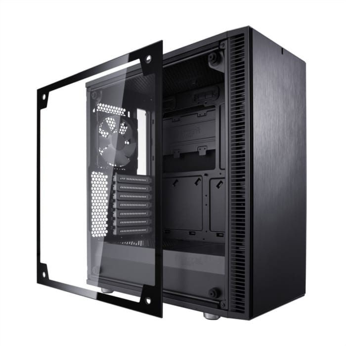 Fractal Design Define C Black TG Angled Side View