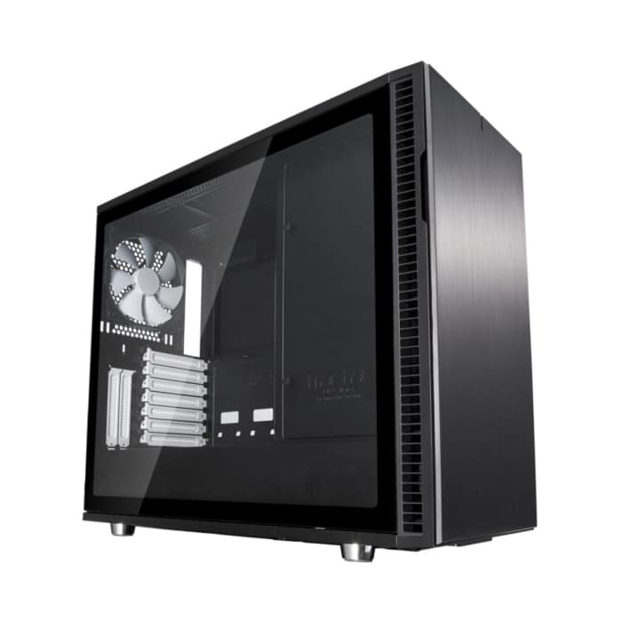 Fractal Design Define R6 Black TG Angled Side View