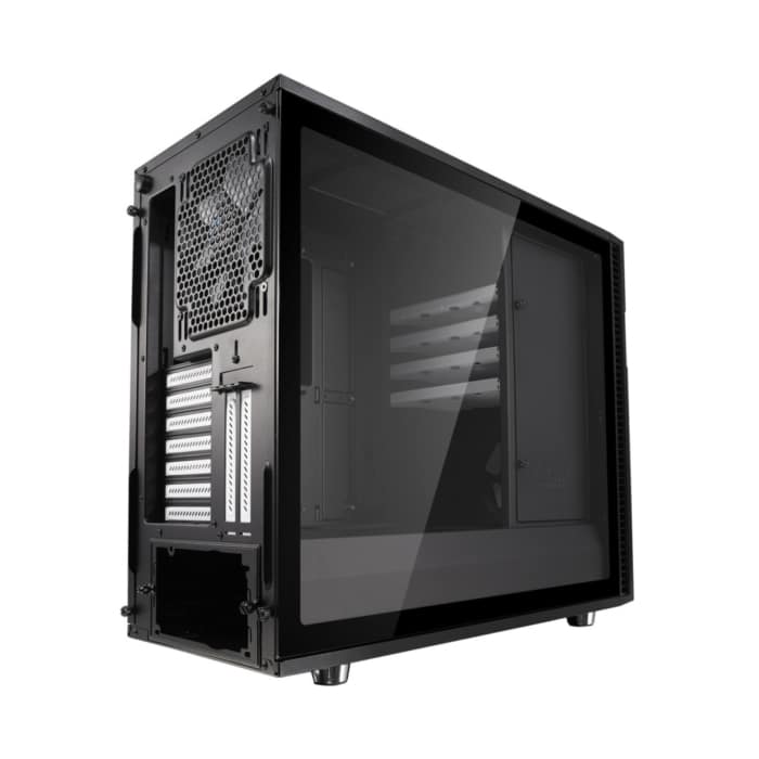 Fractal Design Define R6 Black TG Angled Back View