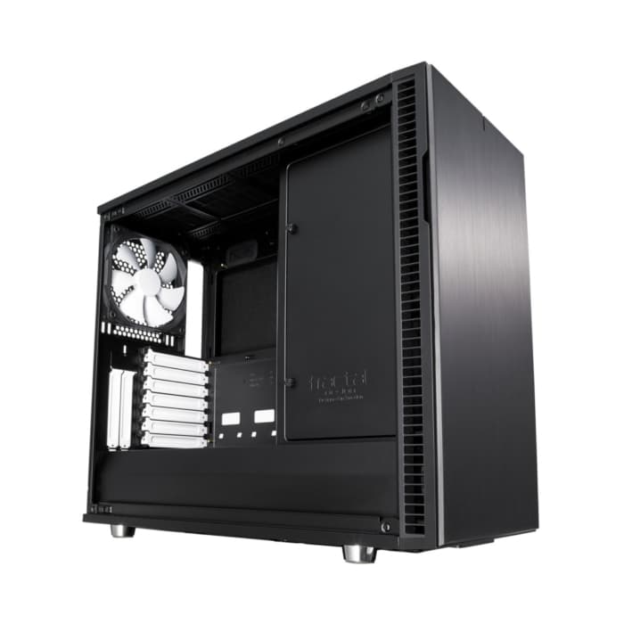 Fractal Design Define R6 Black Solid Angled Side View