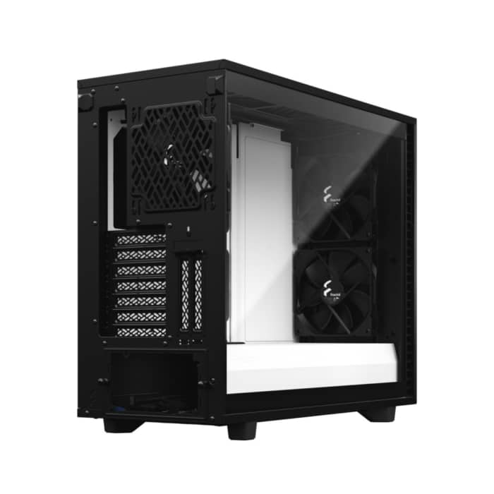 Fractal Design Define 7 Black/White TG Angled Side View