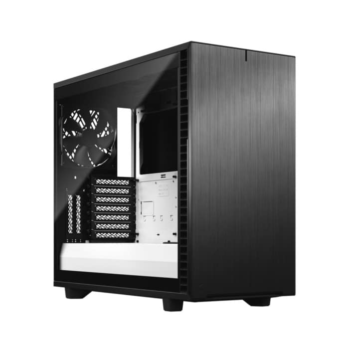 Fractal Design Define 7 Black/White TG Angled Front View