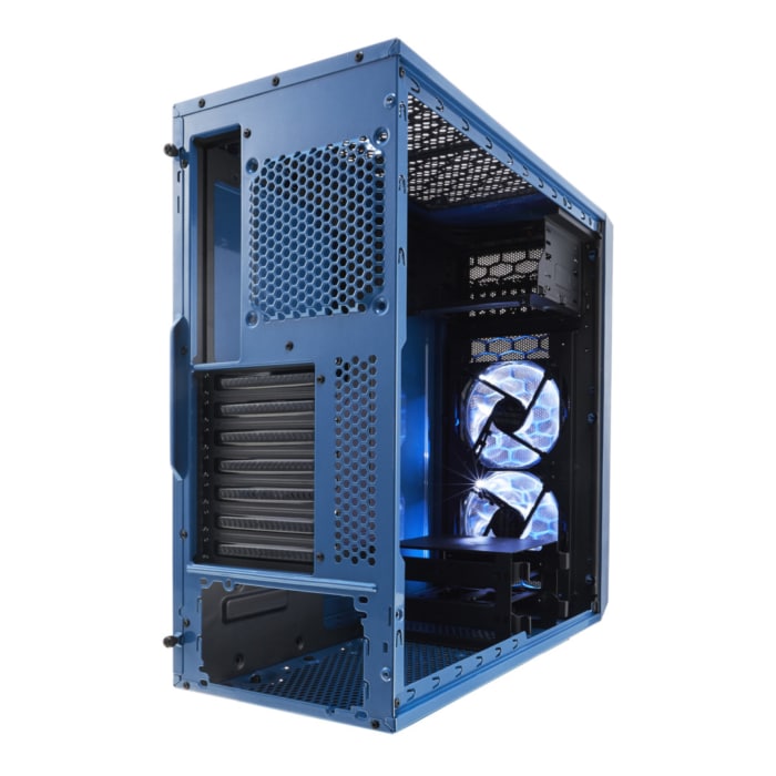 Fractal Design Focus G Petrol Blue Angled Back View