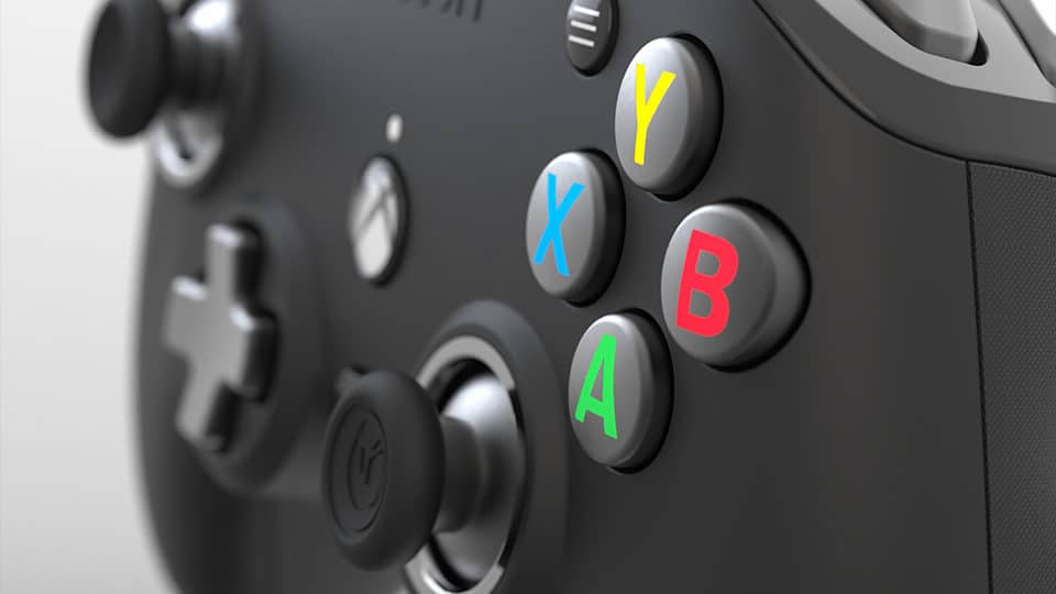 Nacon PRO Compact Controller Black Angled Side View