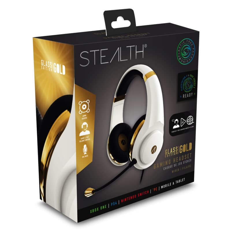 Stealth XP-Glass Gaming Headset – Gold Edition Box View