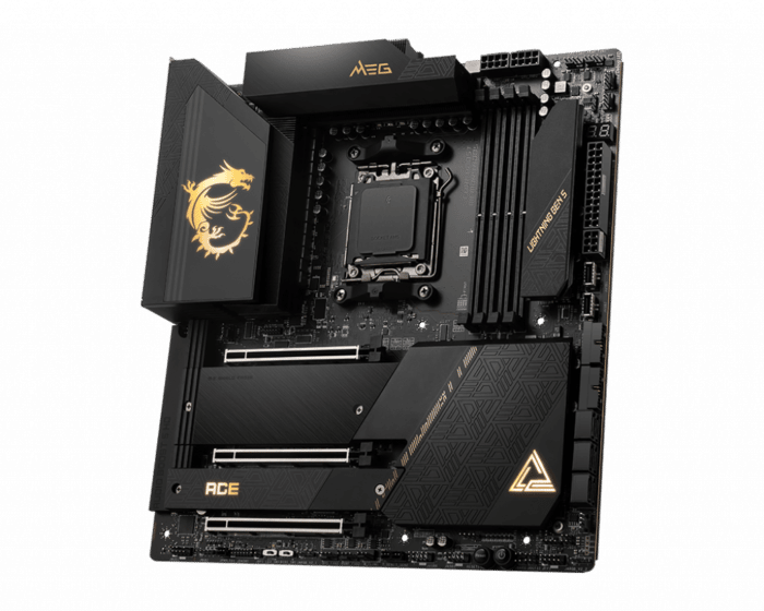 MSI MEG X670E Ace Angled Front View