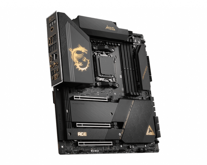 MSI MEG X670E Ace Angled Front View