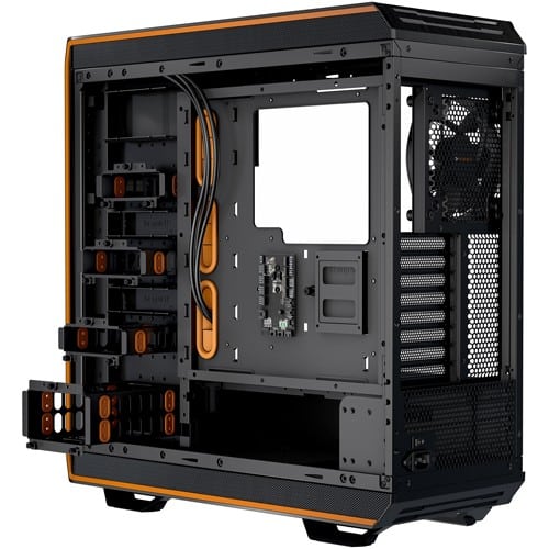 Be Quiet! Dark Base Pro 900 Rev2 Orange Trim Angled Side View