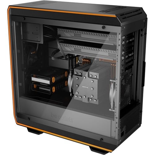 Be Quiet! Dark Base Pro 900 Rev2 Orange Trim Angled Side View