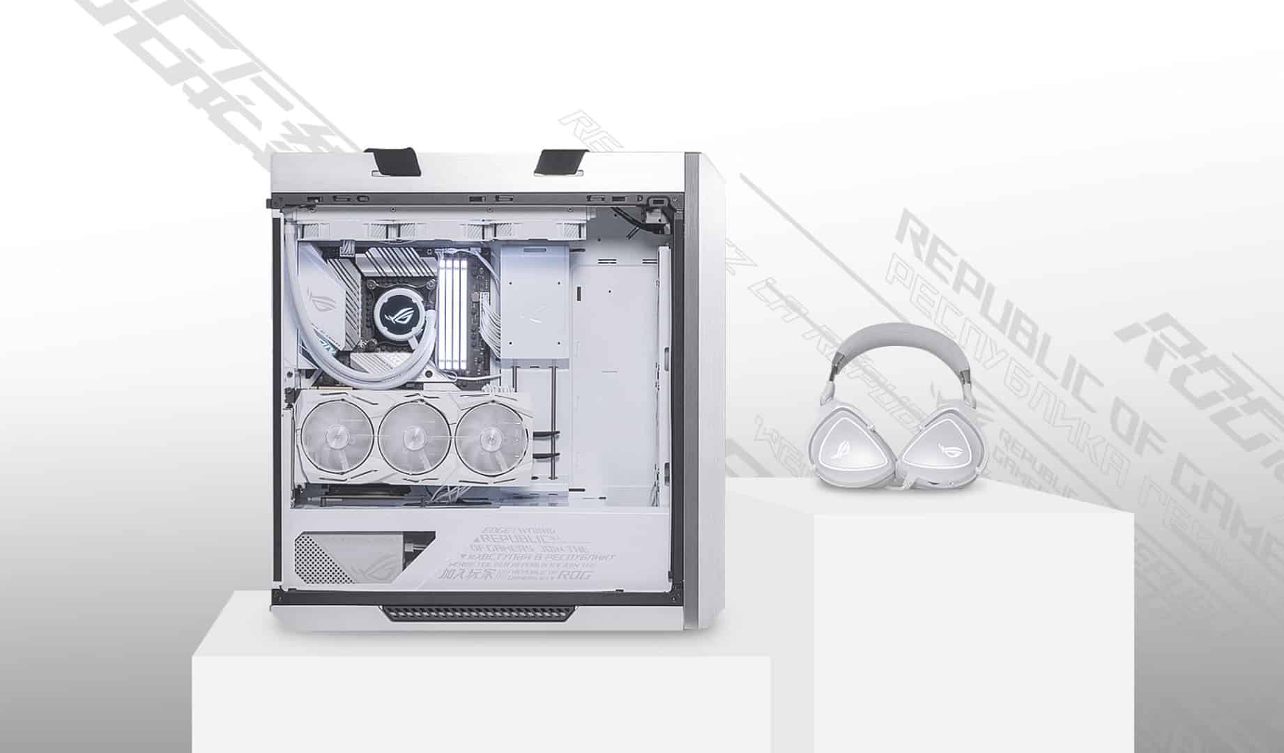 Asus ROG Strix Helios RGB White Cover View
