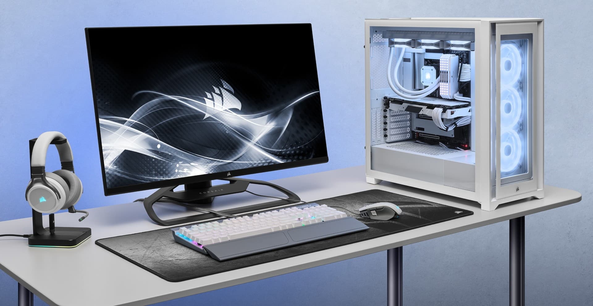 Corsair iCUE 5000X RGB QL Edition True White Cover View