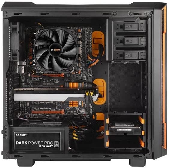Be Quiet! Silent Base 600 Window Orange Trim Side View