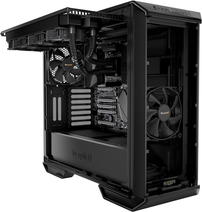 Be Quiet! Dark Base 700 RGB LED Angled Front Fans View