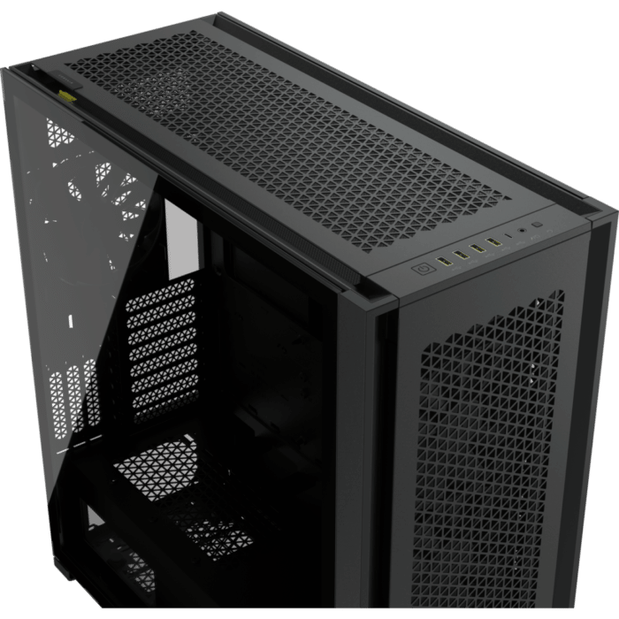 Corsair 7000D Airflow Black Angled Front View