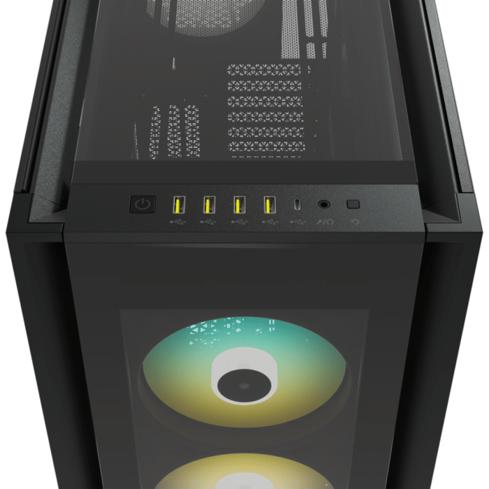 Corsair iCUE 7000X RGB Black Top View