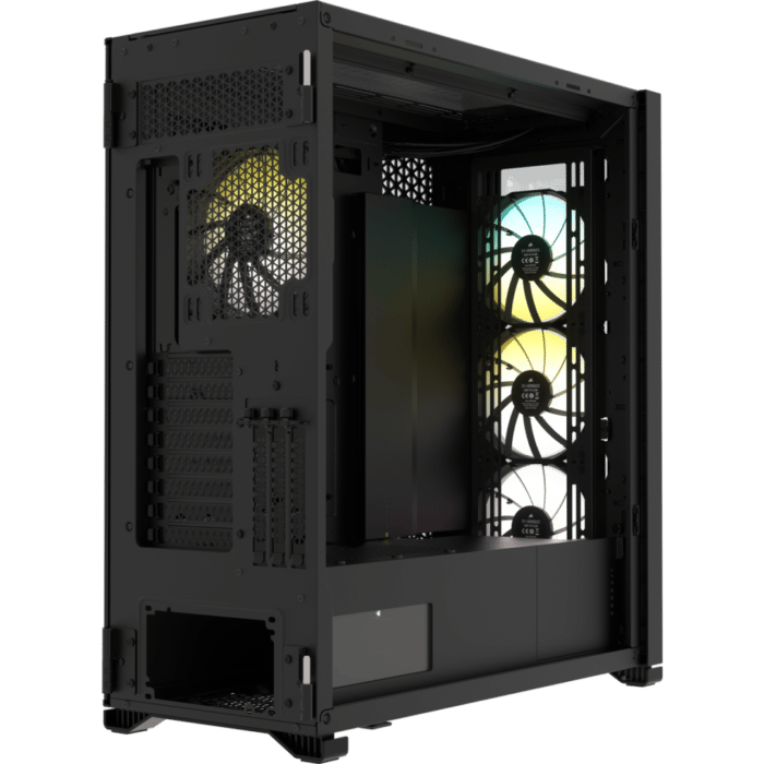 Corsair iCUE 7000X RGB Black Angled Back View