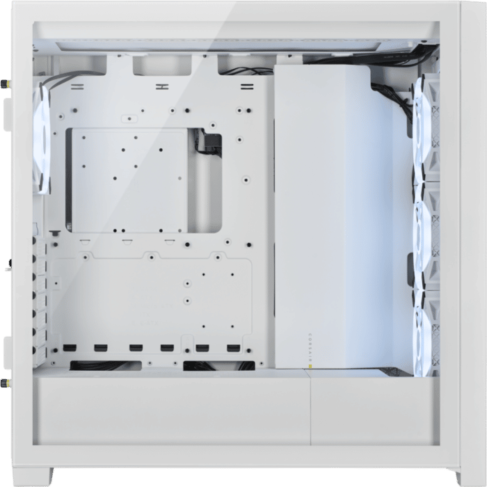 Corsair iCUE 5000X RGB QL Edition True White Side View