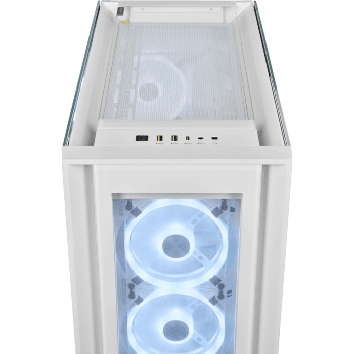 Corsair iCUE 5000X RGB QL Edition True White Top View